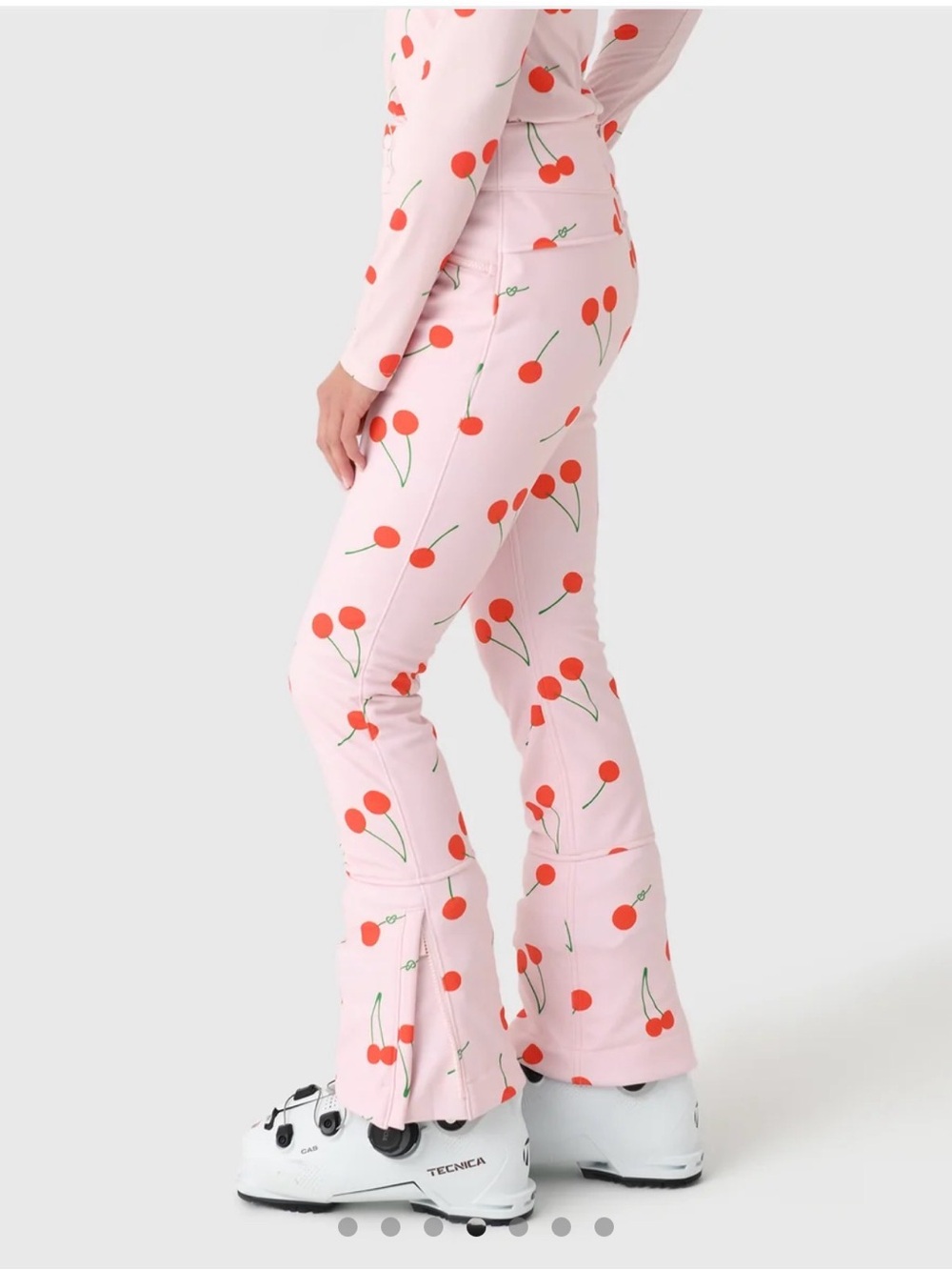 Cherry-Print Ski Pants